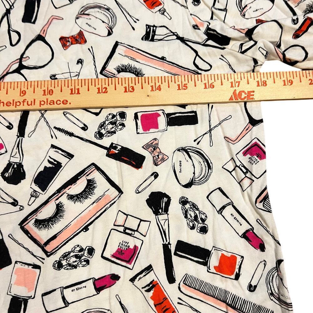 Kate Spade Dream a Little Dream Beauty Sleep Cosmetics Print Sleepshirt Size Med - Picture 6 of 8